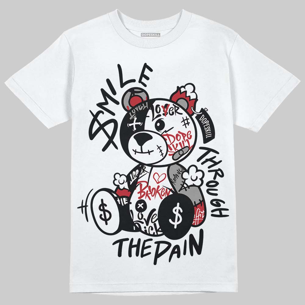 Jordan 14 Retro ‘Black Toe’ DopeSkill T-Shirt Smile Through The Pain Graphic Streetwear - WHite