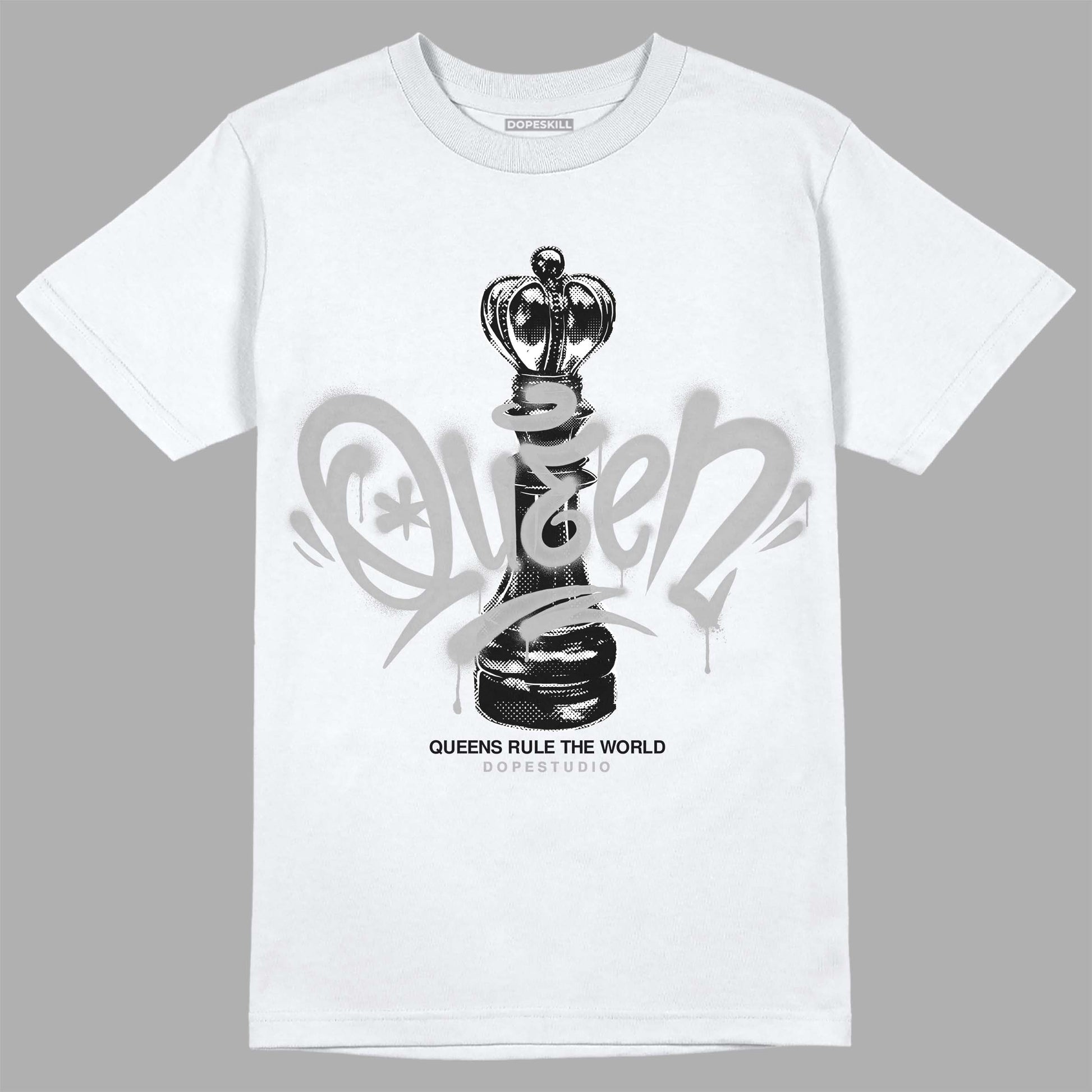 Jordan 3 “Off Noir” DopeSkill T-Shirt Queen Chess Graphic Streetwear - White