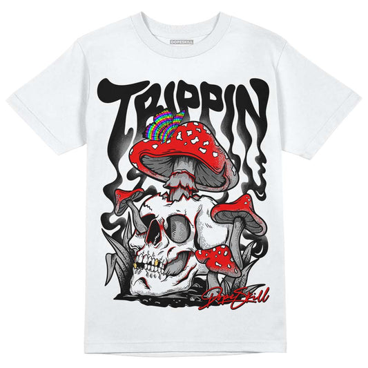 Jordan 1 Low OG “Shadow” DopeSkill T-Shirt Trippin Graphic Streetwear - White