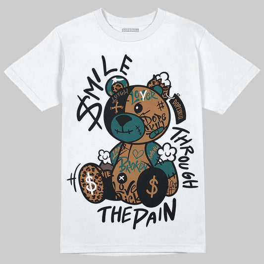 Adidas Samba OG Leopard Pack Collegiate Green DopeSkill T-Shirt Smile Through The Pain Graphic Streetwear - White