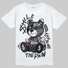 Jordan 3 Retro Black Cat DopeSkill T-Shirt Smile Through The Pain Graphic Streetwear - White