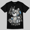 Jordan 9 Cool Grey DopeSkill T-Shirt Smile Through The Pain Graphic Streetwear - Black