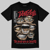 Jordan 5 Retro Fire Red Black Tongue (2025) DopeSkill T-Shirt The Mouth With No Droughts Graphic Streetwear - black