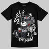 Jordan 3 Retro Black Cat DopeSkill T-Shirt Smile Through The Pain Graphic Streetwear - Black