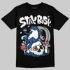 Jordan 1 Low OG “Storm Blue” DopeSkill T-Shirt Stay Busy Graphic Streetwear - Black