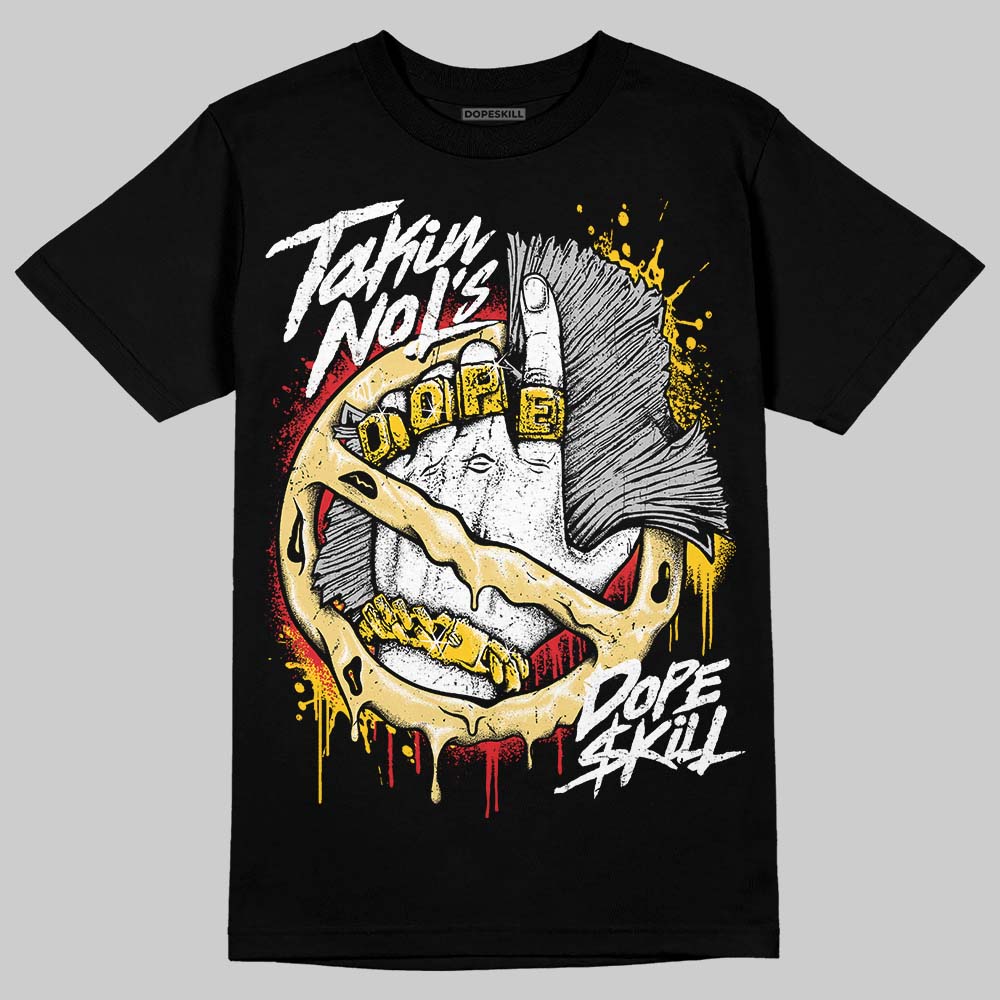 Quai 54 x Air Jordan 1 Retro Low OG Tour Yellow Black DopeSkill T-Shirt Takin No L's Graphic Streetwear - Black