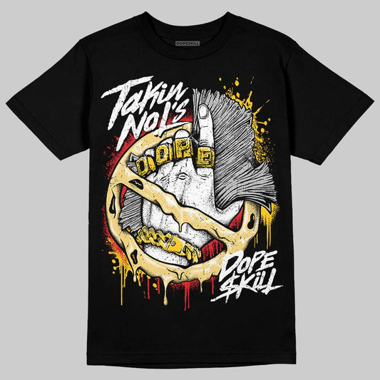 Quai 54 x Air Jordan 1 Retro Low OG Tour Yellow Black DopeSkill T-Shirt Takin No L's Graphic Streetwear - Black