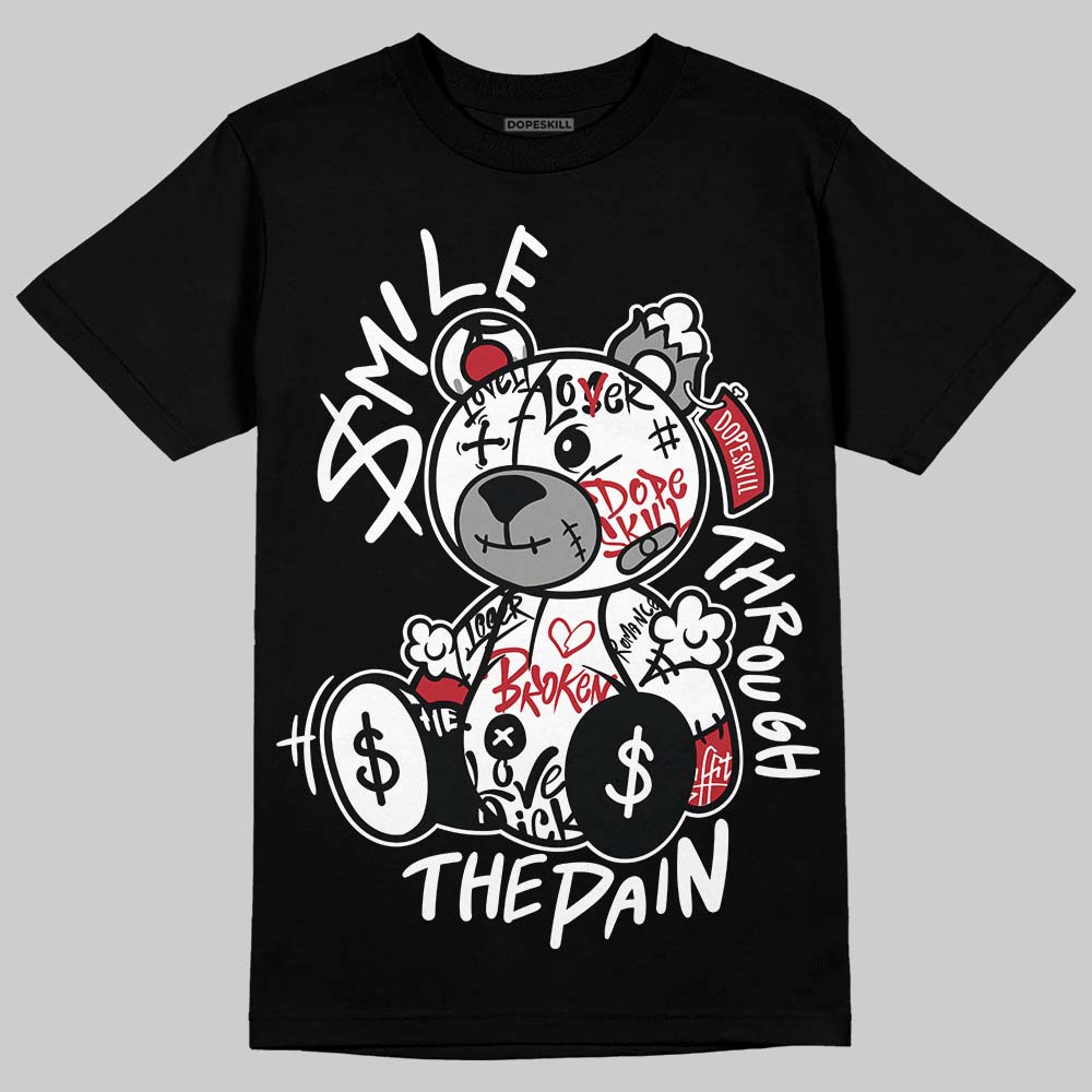 Jordan 14 Retro ‘Black Toe’ DopeSkill T-Shirt Smile Through The Pain Graphic Streetwear - Black