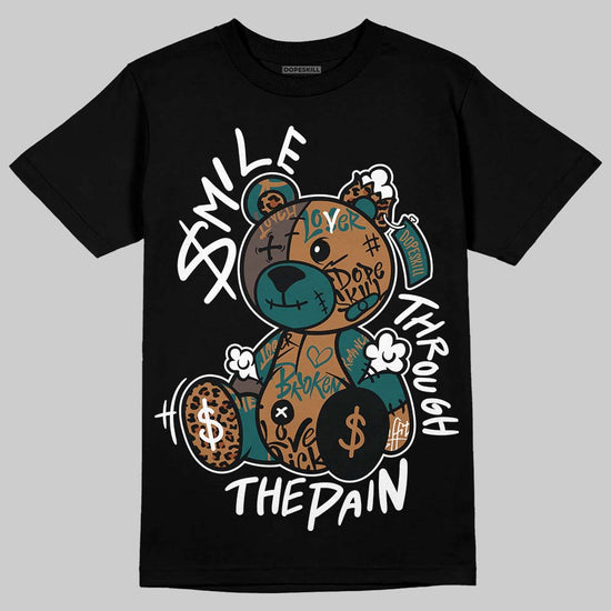 Adidas Samba OG Leopard Pack Collegiate Green DopeSkill T-Shirt Smile Through The Pain Graphic Streetwear - Black