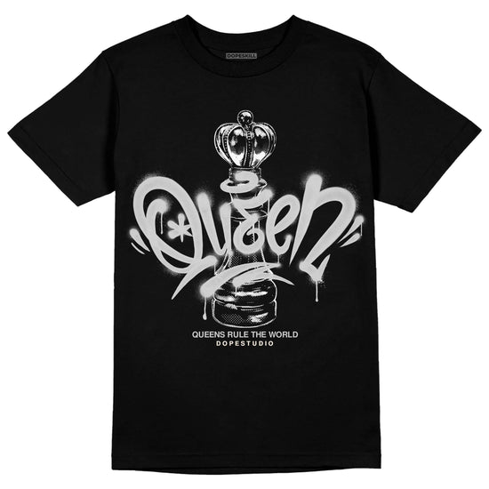 Jordan 3 “Off Noir” DopeSkill T-Shirt Queen Chess Graphic Streetwear - Black