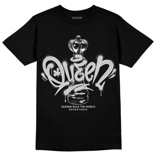 Jordan 3 “Off Noir” DopeSkill T-Shirt Queen Chess Graphic Streetwear - Black