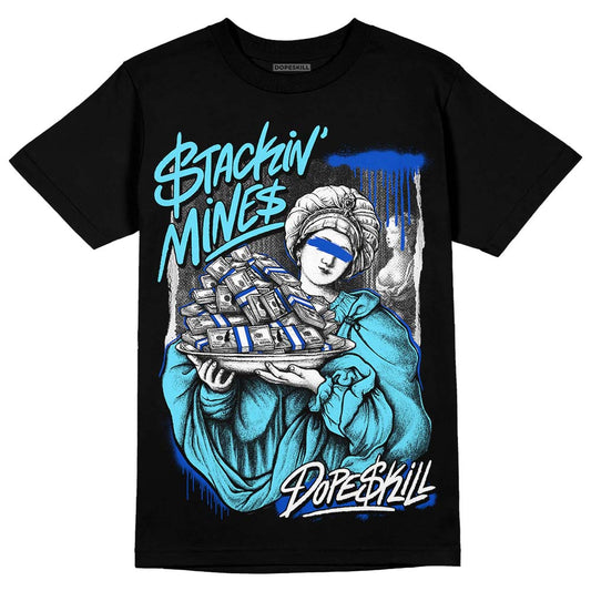 Dunk Low Argon DopeSkill T-Shirt Stackin Mines Graphic Streetwear - Black