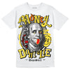 Jordan 4 Thunder DopeSkill T-Shirt Money Don't Lie Graphic Streetwear - White