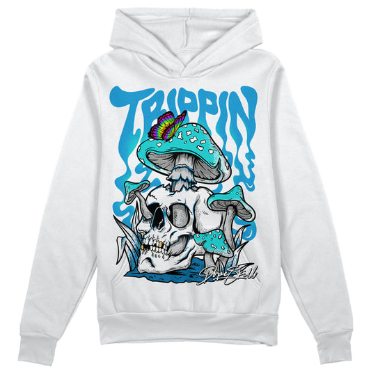 Jordan 4 Retro Military Blue DopeSkill Hoodie Sweatshirt Trippin Graphic Streetwear - White