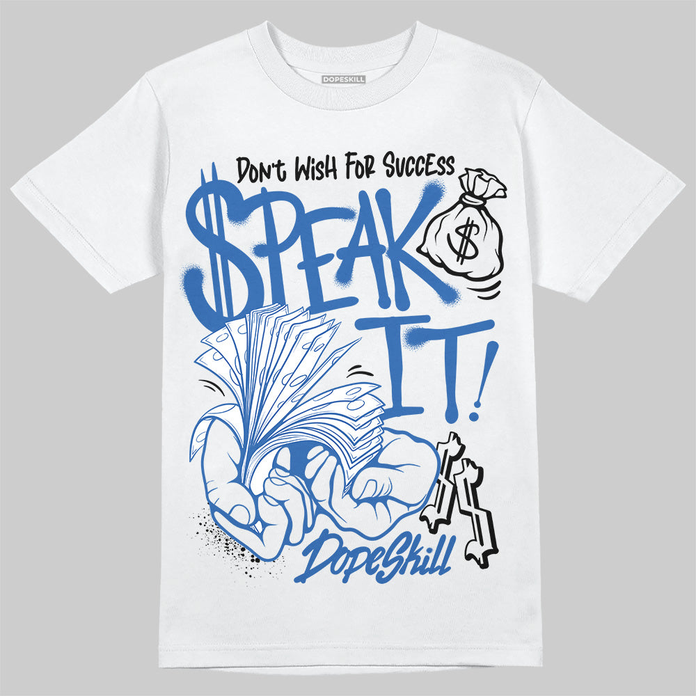 Jordan 12 “Blueberry” DopeSkill T-Shirt Speak It Graphic Streetwear - White