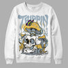 Jordan 13 “Blue Grey” DopeSkill Sweatshirt Trippin Graphic Streetwear - White 