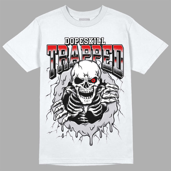 Jordan 2 Retro "Black Cement" DopeSkill T-Shirt Trapped Halloween Graphic Streetwear - White