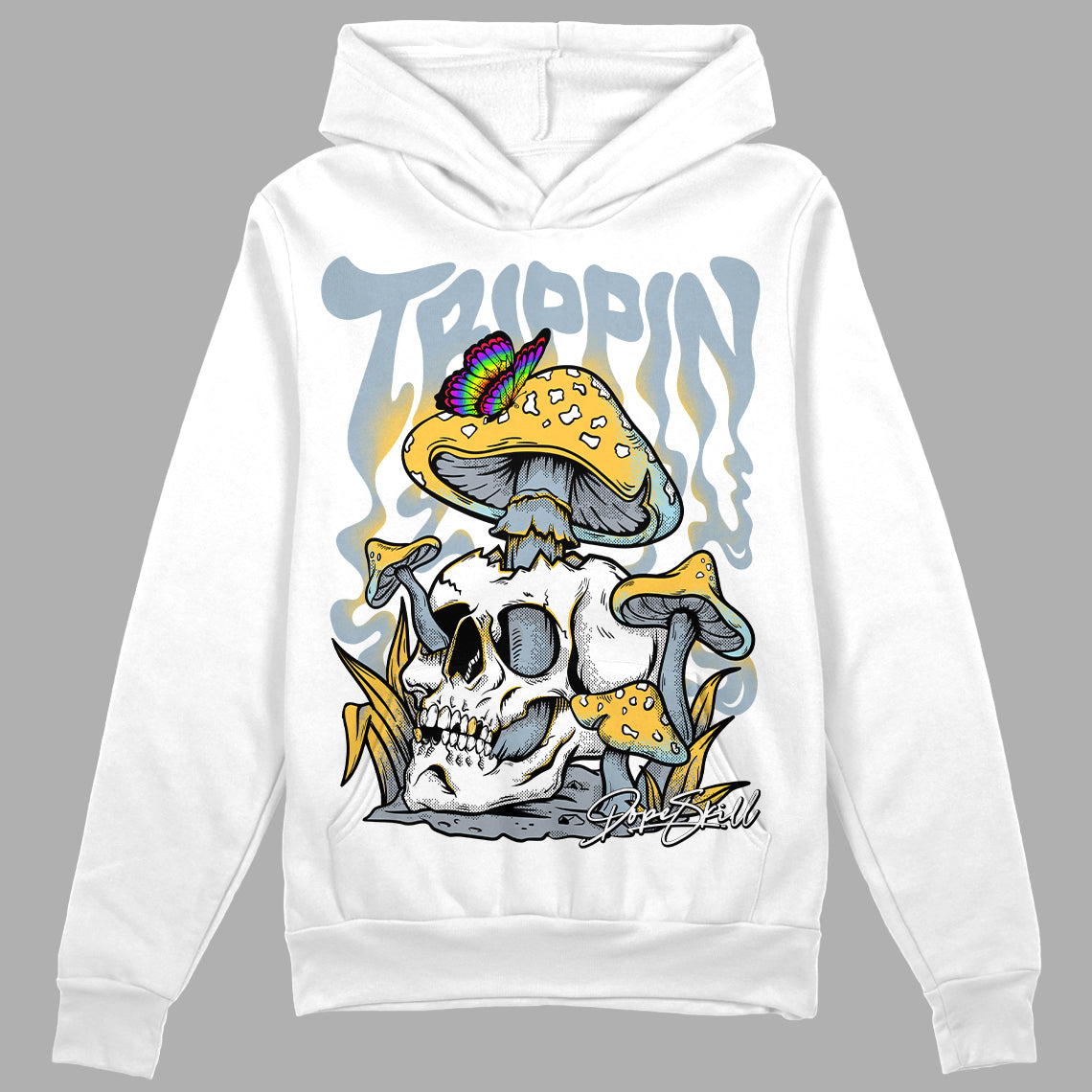 Jordan 13 “Blue Grey” DopeSkill Hoodie Sweatshirt Trippin Graphic Streetwear - White 