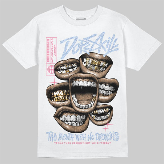 Jordan 3 GS “Cobalt Bliss” DopeSkill T-Shirt The Mouth With No Droughts Graphic Streetwear - White