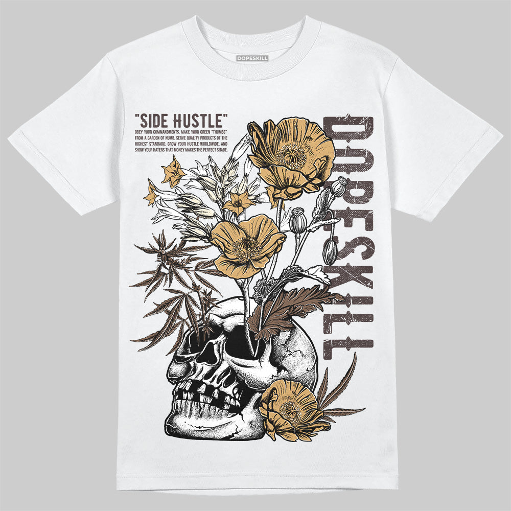 Jordan 5 “Earth/Metallic Gold” DopeSkill T-Shirt Side Hustle Garaphic Streetwear - White