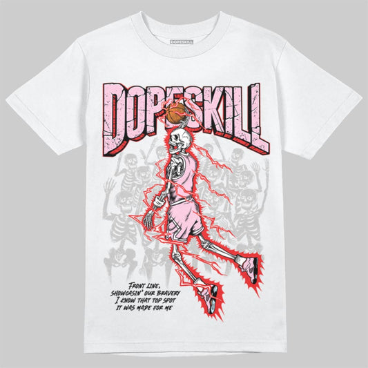 Awake NY x Air Jordan 5 Arctic Pink DopeSkill T-Shirt Thunder Dunk Graphic Streetwear - White