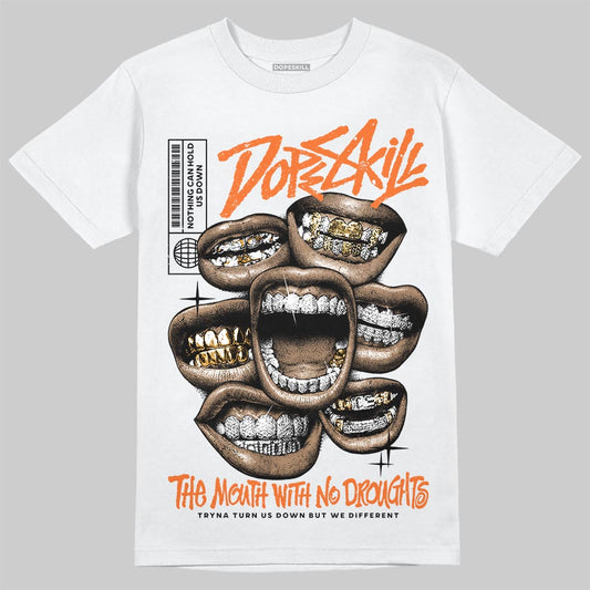 Jordan 3 “Starfish” DopeSkill T-Shirt The Mouth With No Droughts Graphic Streetwear - White