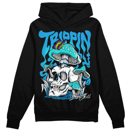 Jordan 4 Retro Military Blue DopeSkill Hoodie Sweatshirt Trippin Graphic Streetwear - black