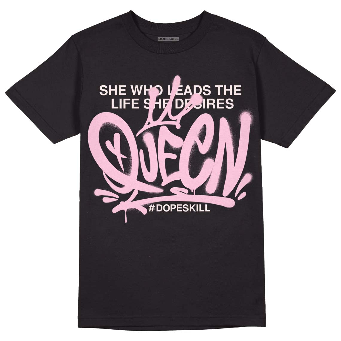 Dunk Low LX Pink Foam DopeSkill T-Shirt Queen Graphic Streetwear - Black