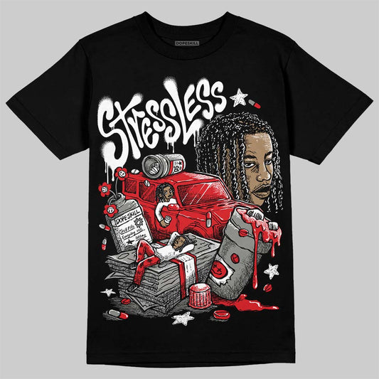 Jordan 4 Bred DopeSkill T-Shirt Stressless Graphic Streetwear - Black