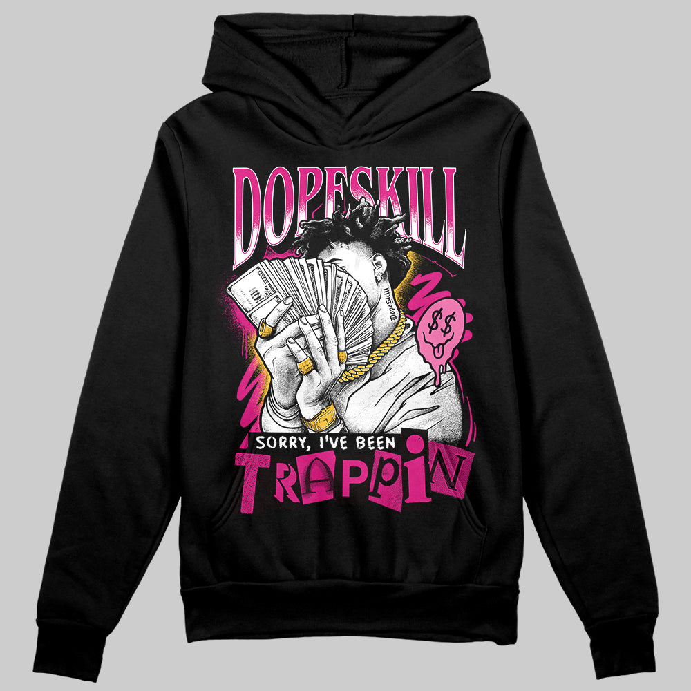 Rick Owens Pink Leather Low Sneakers DopeSkill Hoodie Sweatshirt Sorry I've Been Trappin Graphic Streetwear - Black