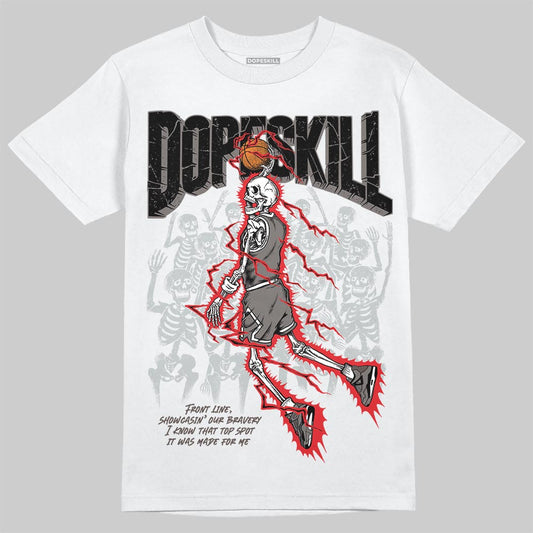 Jordan 4 Retro Cave Stone DopeSkill T-Shirt Thunder Dunk Graphic Streetwear - White