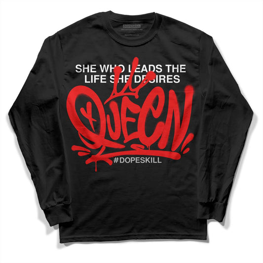 Jordan 12 “Cherry” DopeSkill Long Sleeve T-Shirt Queen Graphic Streetwear - Black