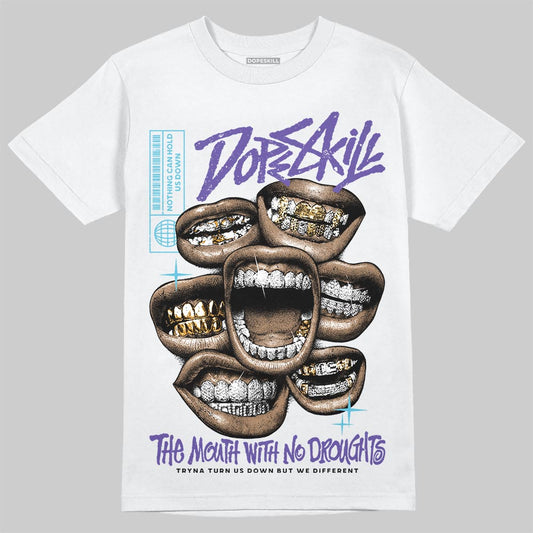 Jordan 8 Retro 'Aqua' 2025 DopeSkill T-Shirt The Mouth With No Droughts Graphic Streetwear - White