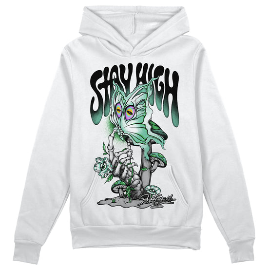 Jordan 1 High OG Green Glow DopeSkill Hoodie Sweatshirt Stay High Graphic Streetwear - White