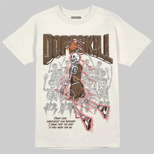 Jordan 1 High OG “Baroque Brown” DopeSkill T-Shirt Thunder Dunk Graphic Streetwear - Sand