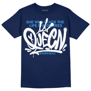 Jordan 3 "Midnight Navy" DopeSkill Navy T-shirt Queen Graphic Streetwear