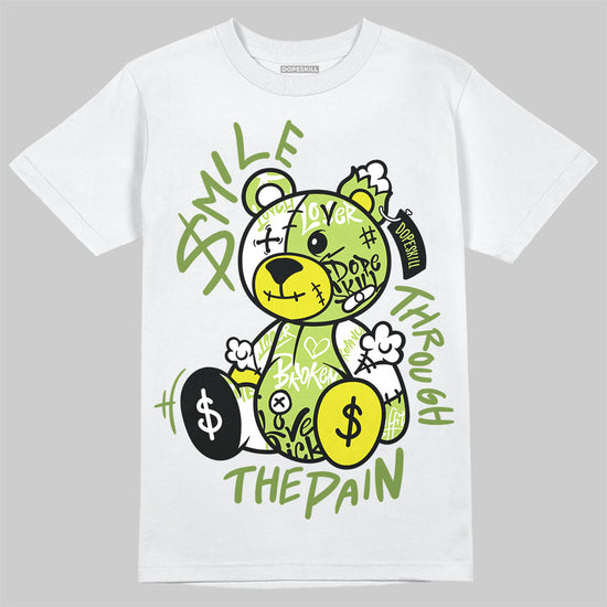 Jordan 13 Retro Bright Cactus DopeSkill T-Shirt Smile Through The Pain Graphic Streetwear - White