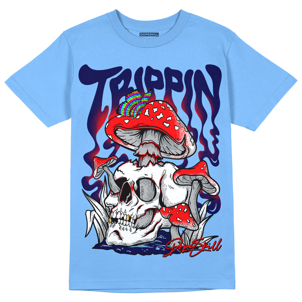 Jordan 9 Powder Blue DopeSkill Tropical Blue T-shirt Trippin Graphic Streetwear