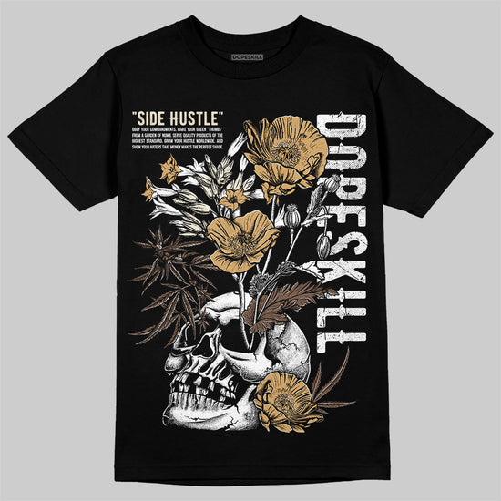 Jordan 5 “Earth/Metallic Gold” DopeSkill T-Shirt Side Hustle Garaphic Streetwear - Black