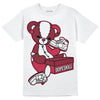 Jordan 1 Retro High '85 OG Metallic Burgundy DopeSkill T-Shirt Sneakerhead BEAR Graphic Streetwear - WHite 