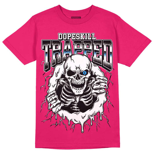 Dunk Low ‘Obsidian Fierce Pink’ DopeSkill Pink T-Shirt Trapped Halloween Graphic Streetwear 