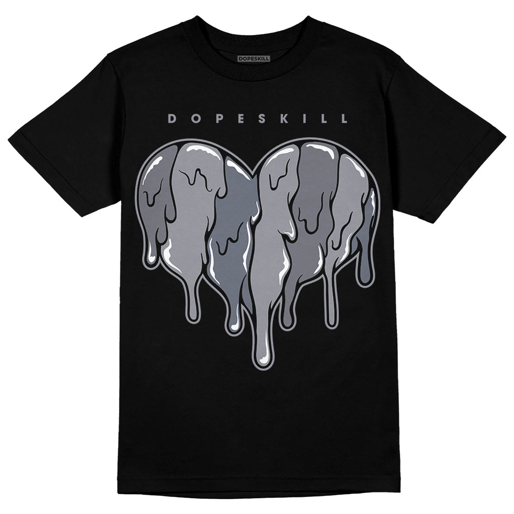 Jordan 14 Retro 'Stealth' DopeSkill T-Shirt Slime Drip Heart Graphic Streetwear - Black