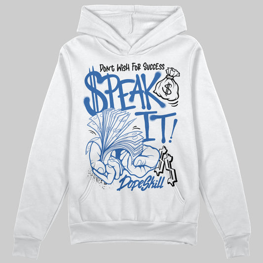 Jordan 12 “Blueberry” DopeSkill Hoodie Sweatshirt Speak It Graphic Streetwear - White