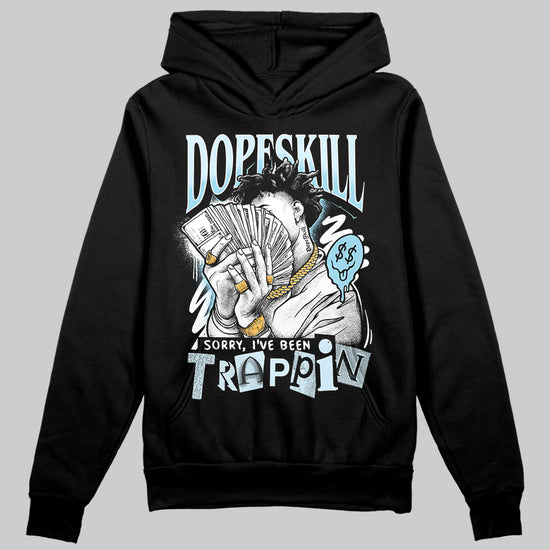 Vans Knu Stack Vintage Satin Dream Blue DopeSkill Hoodie Sweatshirt Sorry I've Been Trappin Graphic Streetwear - Black