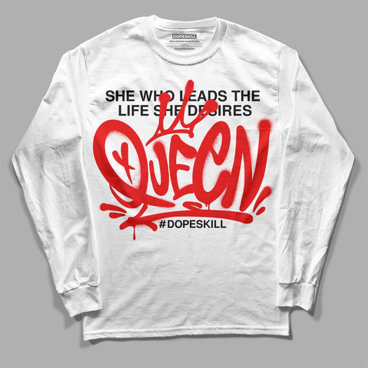 Jordan 12 “Cherry” DopeSkill Long Sleeve T-Shirt Queen Graphic Streetwear - White