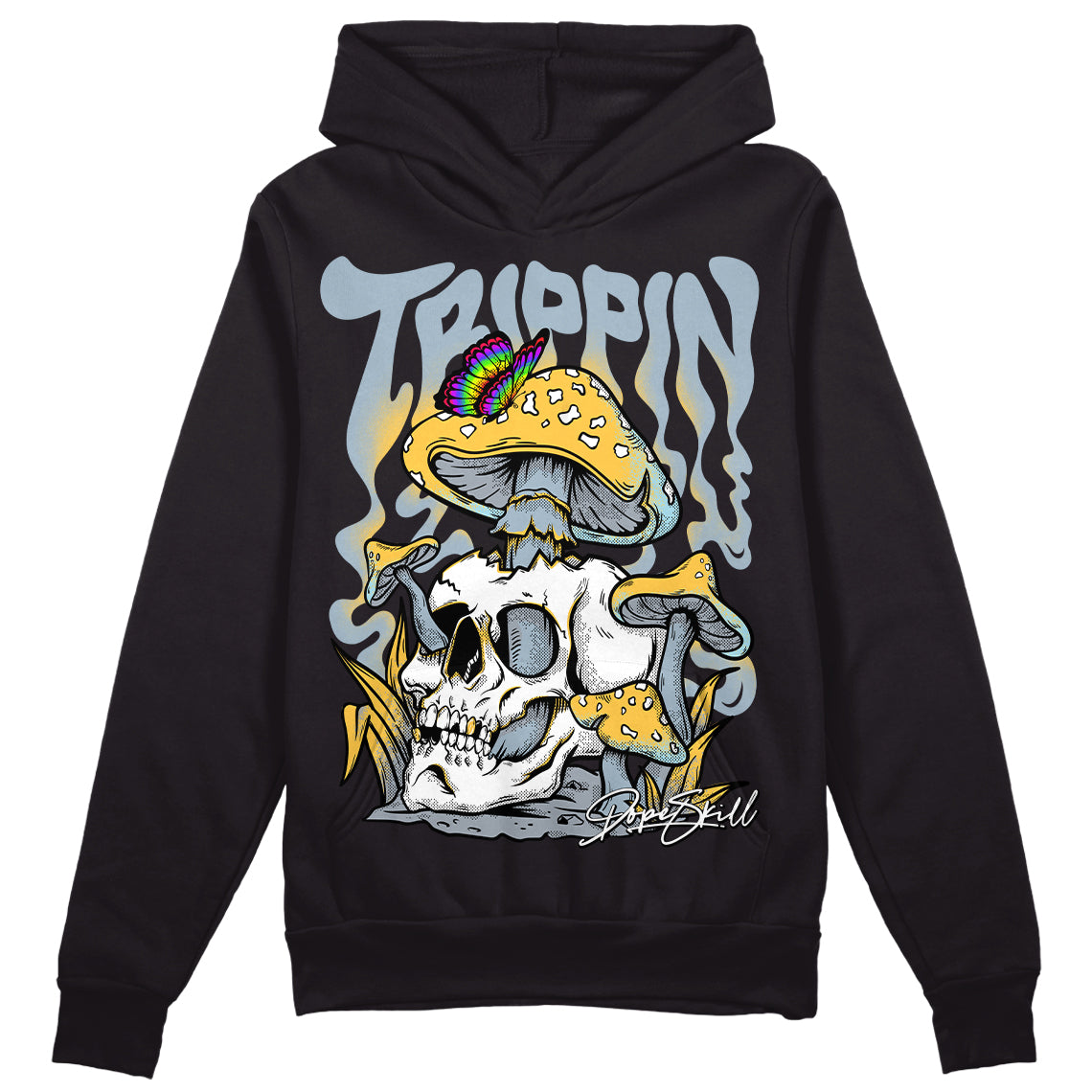 Jordan 13 “Blue Grey” DopeSkill Hoodie Sweatshirt Trippin Graphic Streetwear - Black