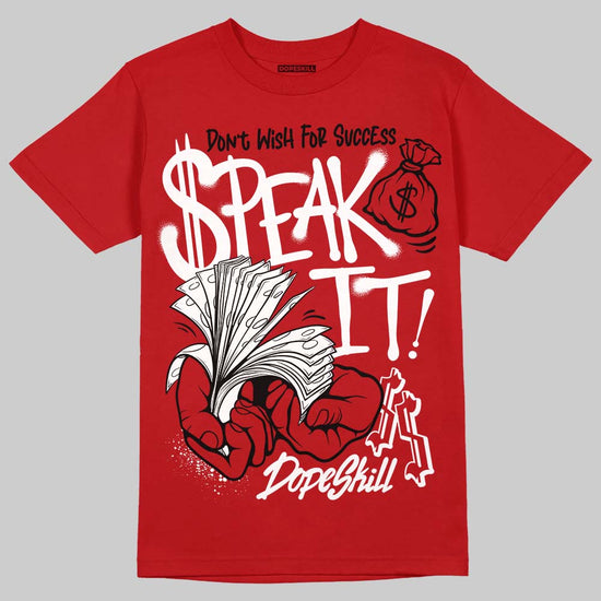 Nigel Sylvester x Air Jordan 4 ‘Brick by Brick’ DopeSkill T-Shirt Speak It Graphic Streetwear - Red