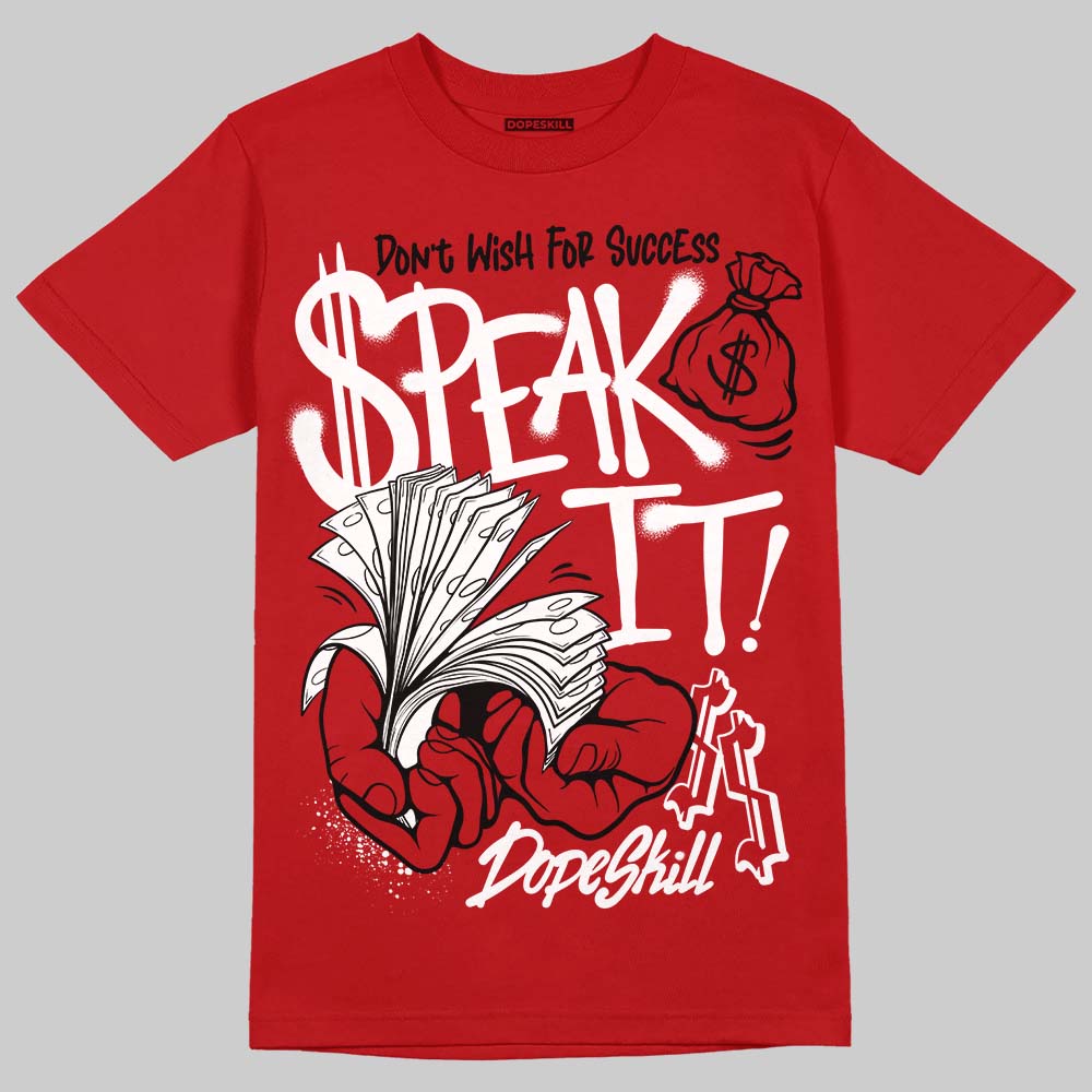Nigel Sylvester x Air Jordan 4 ‘Brick by Brick’ DopeSkill T-Shirt Speak It Graphic Streetwear - Red