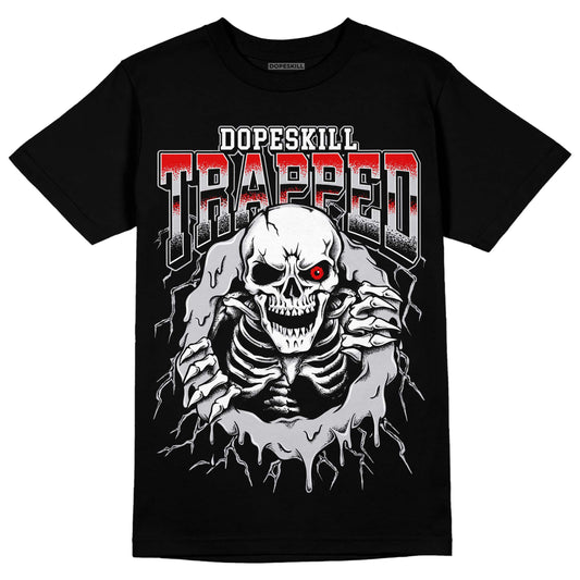 Jordan 2 Retro "Black Cement" DopeSkill T-Shirt Trapped Halloween Graphic Streetwear - Black