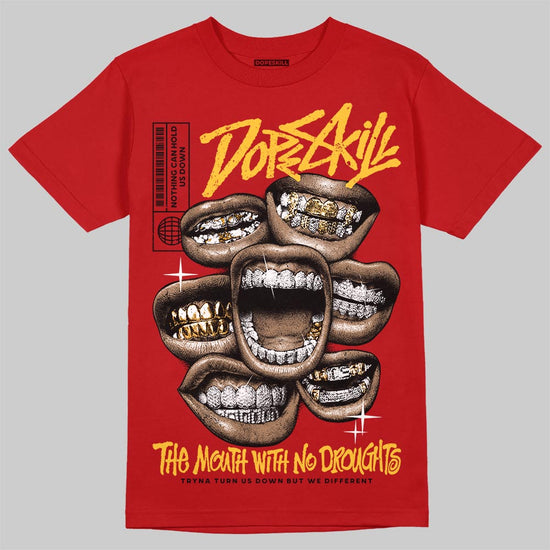 Jordan 14 Retro Ferrari (2025) DopeSkill T-Shirt The Mouth With No Droughts Graphic Streetwear - Red